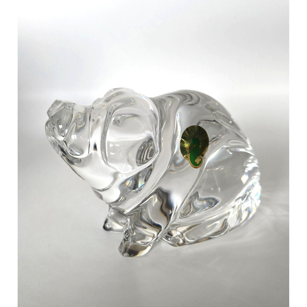 Waterford Crystal Pig Figurine With Box Ireland 4" Collectible Animal Sculpture Mint