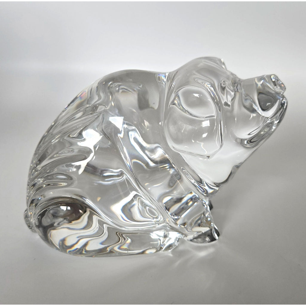 Waterford Crystal Pig Figurine With Box Ireland 4" Collectible Animal Sculpture Mint