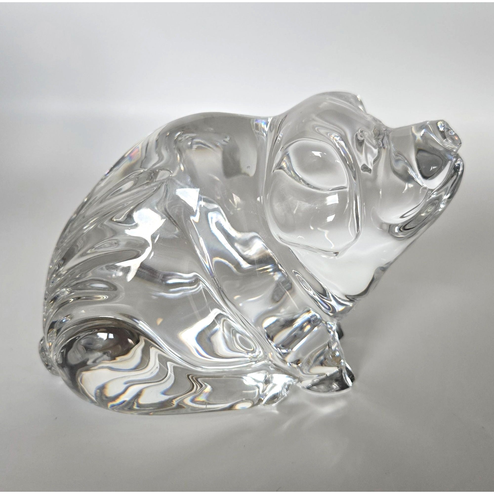 Waterford Crystal Pig Figurine With Box Ireland 4" Collectible Animal Sculpture Mint