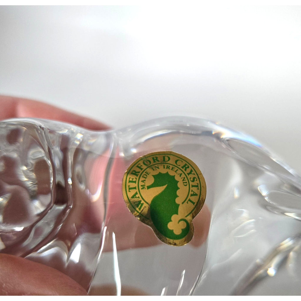 Waterford Crystal Pig Figurine With Box Ireland 4" Collectible Animal Sculpture Mint