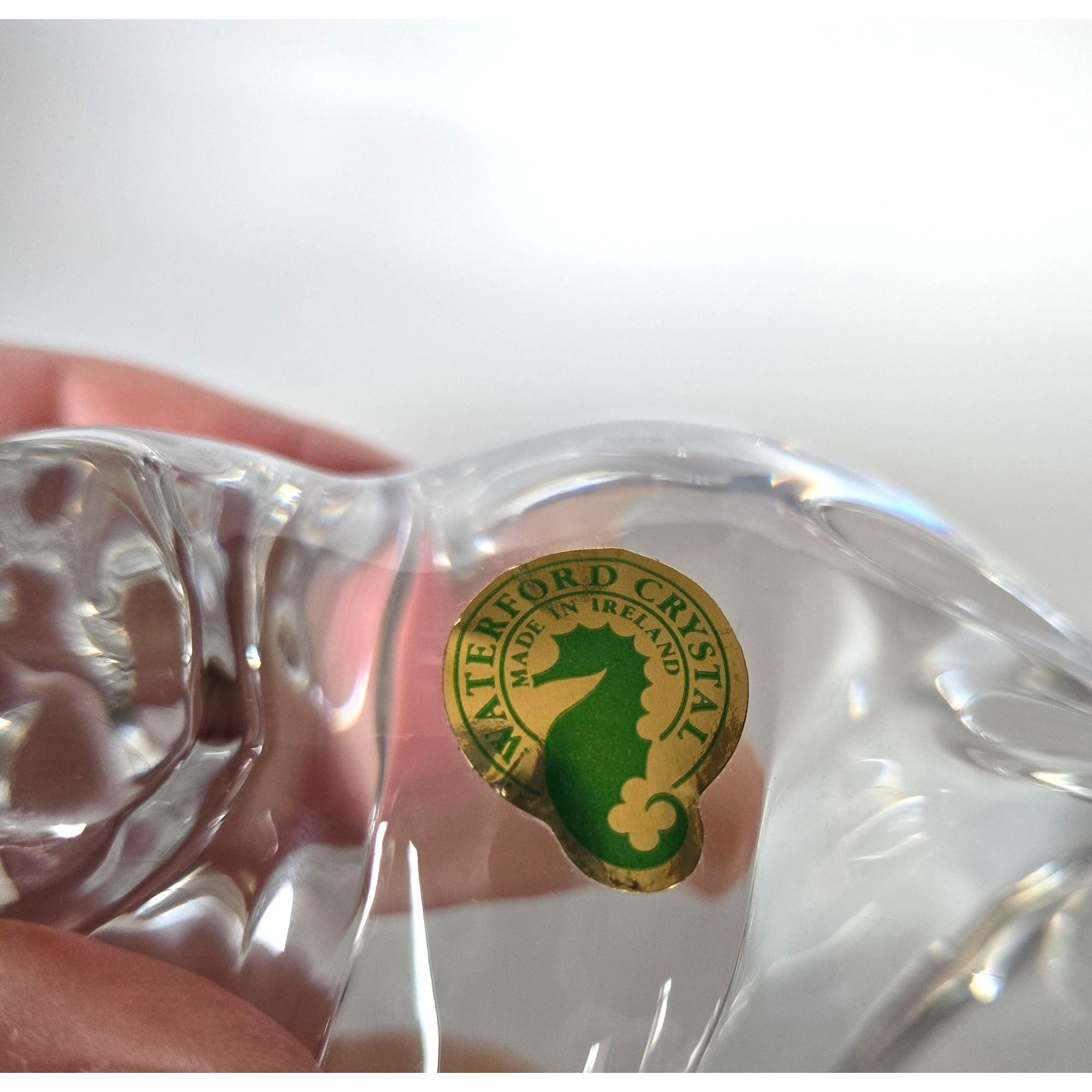 Waterford Crystal Pig Figurine With Box Ireland 4" Collectible Animal Sculpture Mint