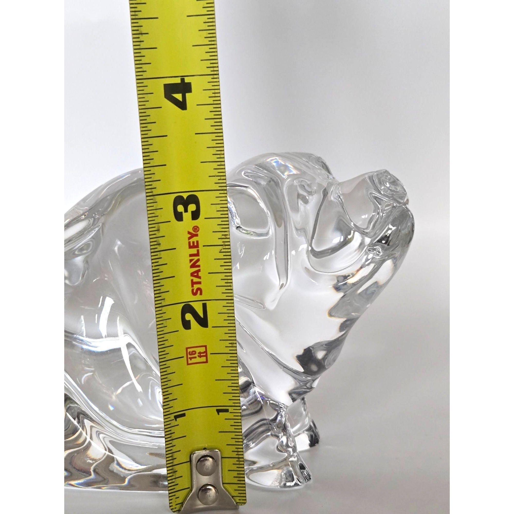 Waterford Crystal Pig Figurine With Box Ireland 4" Collectible Animal Sculpture Mint