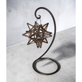Viva Brand Moravian Star Lantern w/ Metal Stand - Bronze Frame & Pale Amber Glass - Approx. 16" T