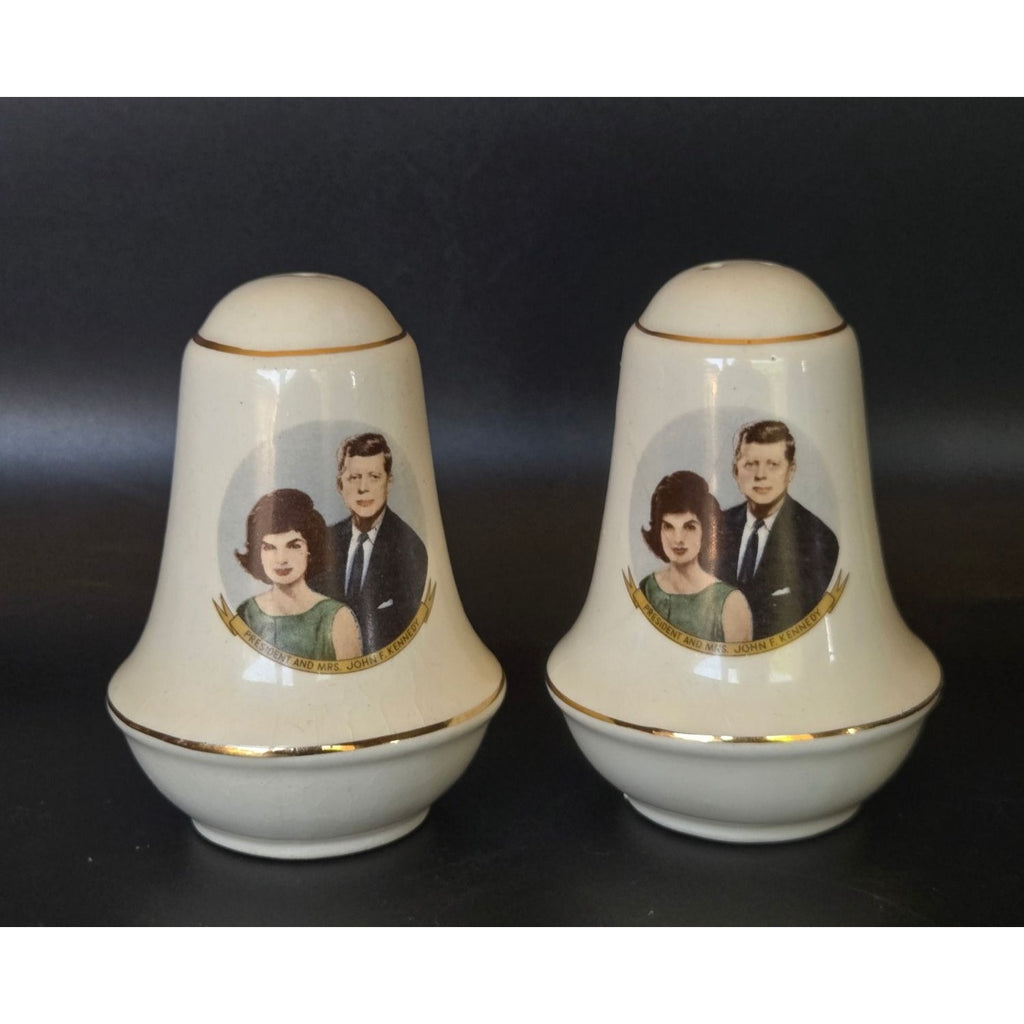 Vintage President Kennedy & Jackie Ceramic Salt & Pepper Shakers