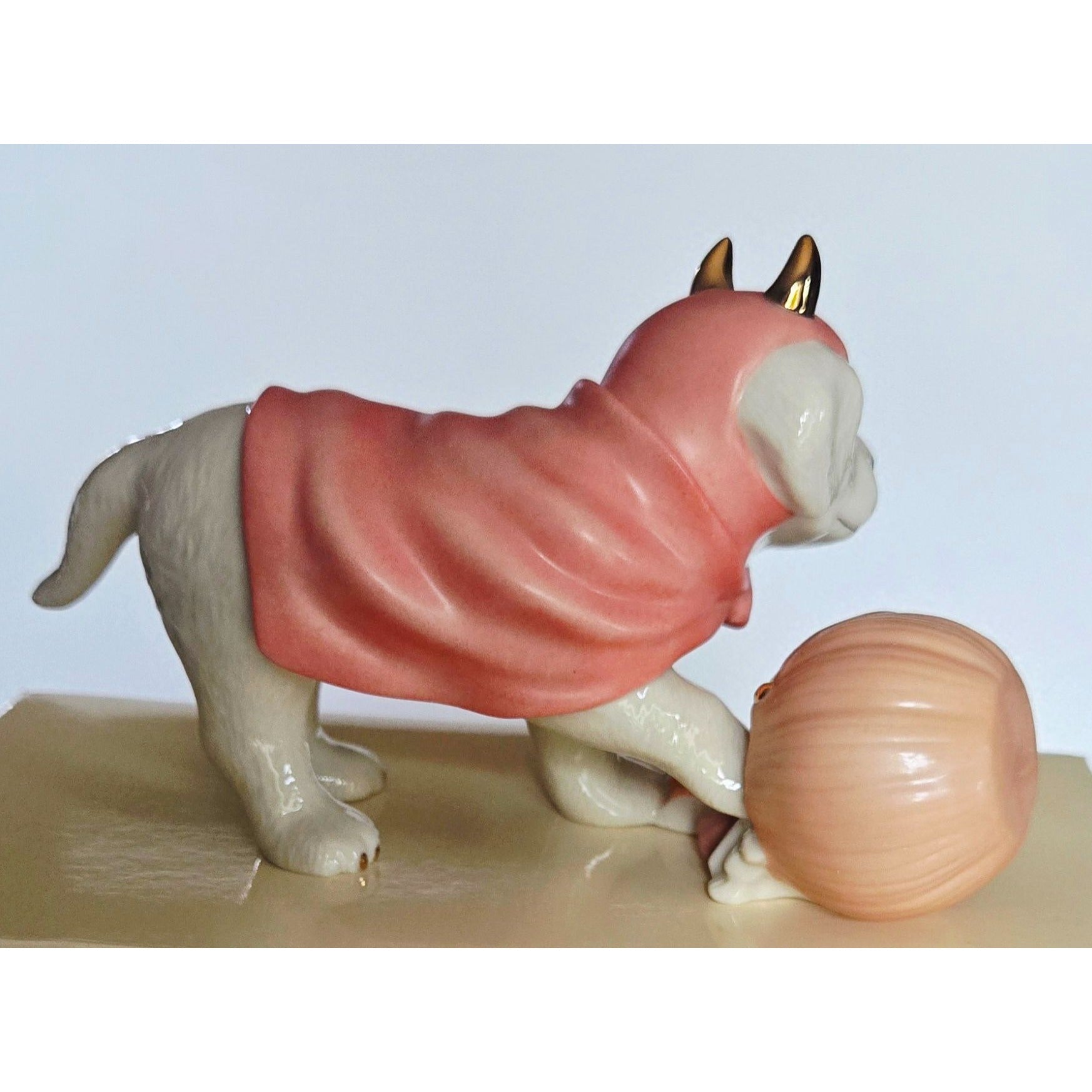 LENOX Sweet Little Devil Labrador Puppy Dog Halloween Fine China 24Kt Gold Boxed