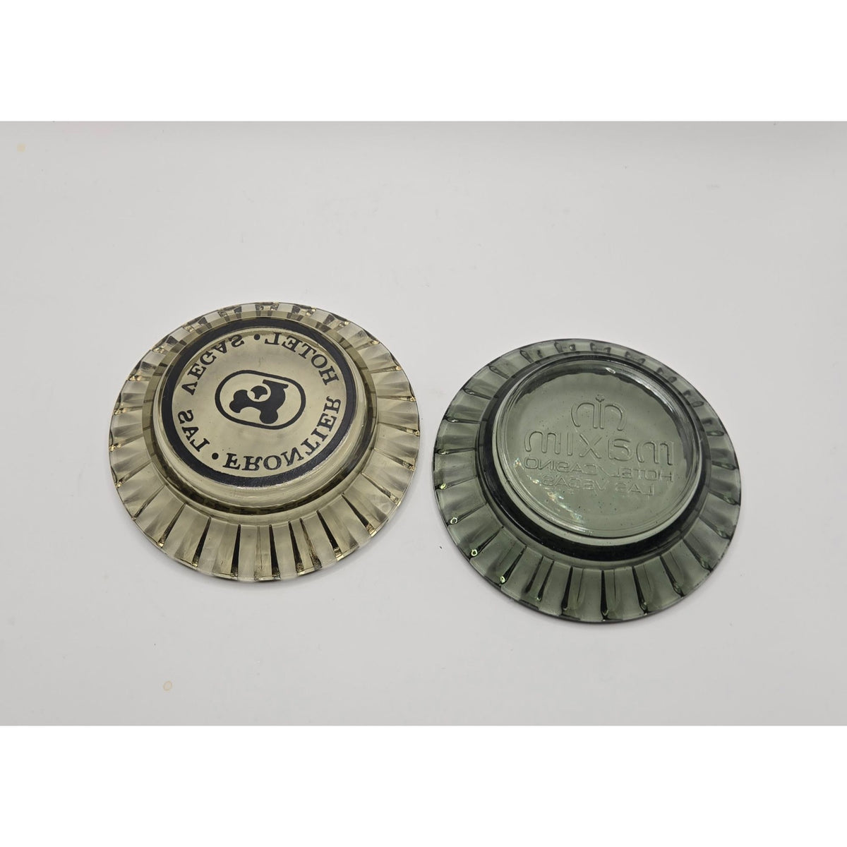 Vintage Frontier Hotel & Maxim Casino Las Vegas Ashtrays Gray