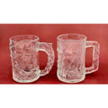 Mc Donalds Batman & Robin Glass Mugs Vintage Superhero Relief