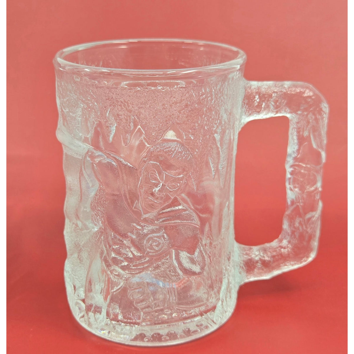 Mc Donalds Batman & Robin Glass Mugs Vintage Superhero Relief