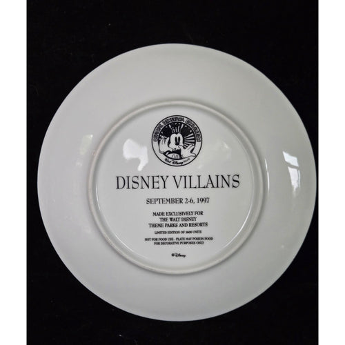 Disney Villains Limited Edition Decorative Plate 1997 Exclusive Theme Parks Collectible