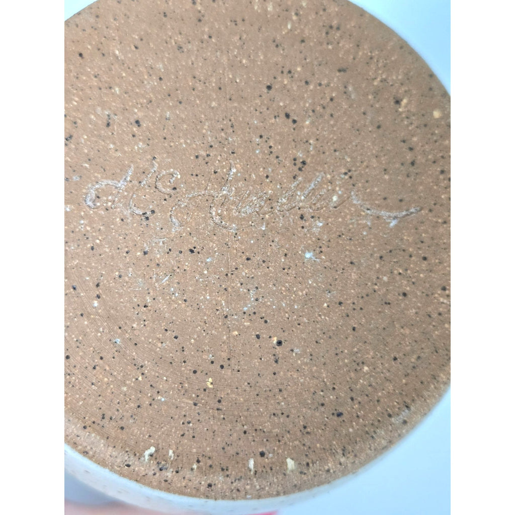 Mc Anallen Hand Thrown Pottery Vase, Natural variations Salt Glazed Speckled Vase USA, MICHIGAN