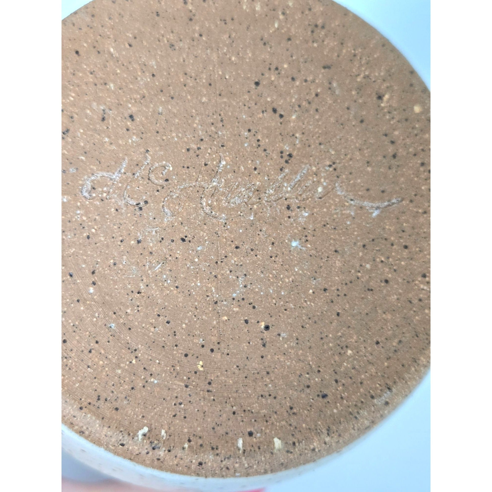 Mc Anallen Hand Thrown Pottery Vase, Natural variations Salt Glazed Speckled Vase USA, MICHIGAN