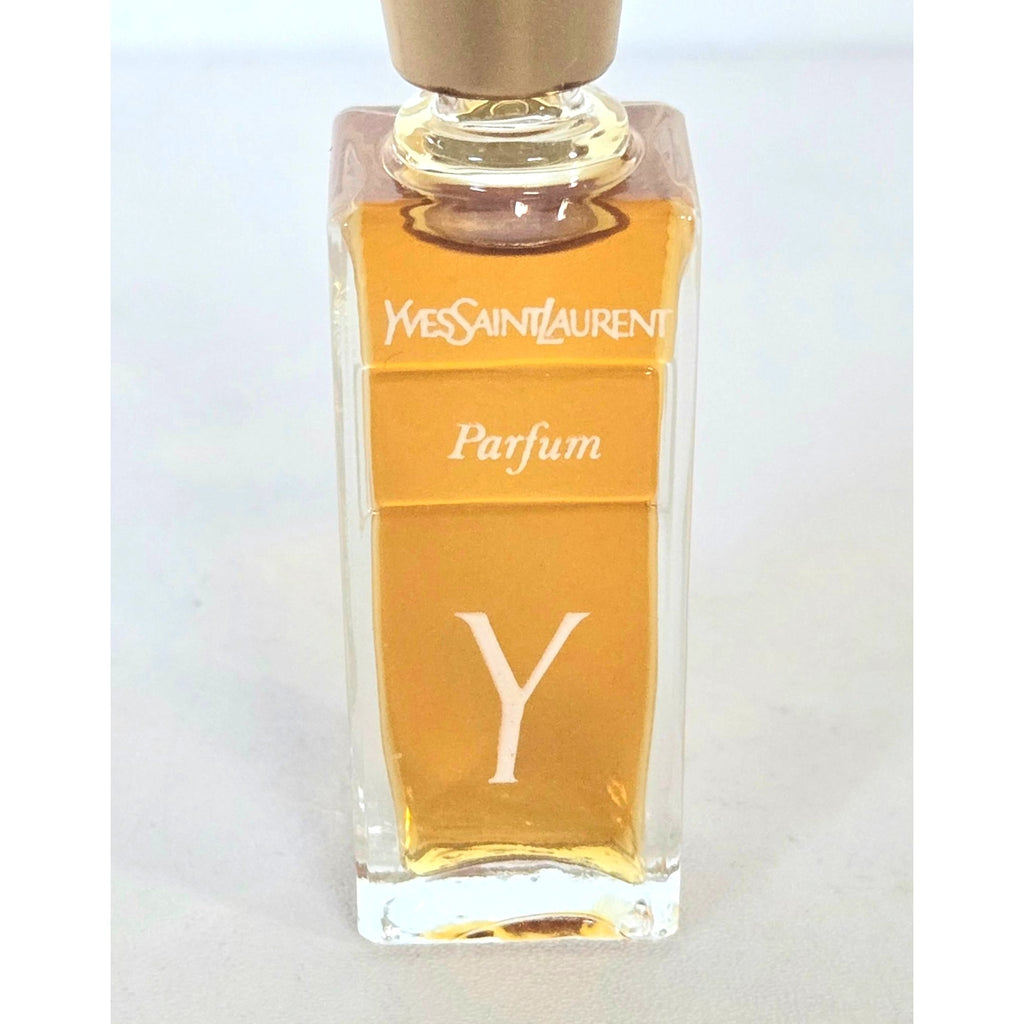 Yves Saint Laurent YSL "Y" Parfum Glass Bottle Vintage .31 Oz