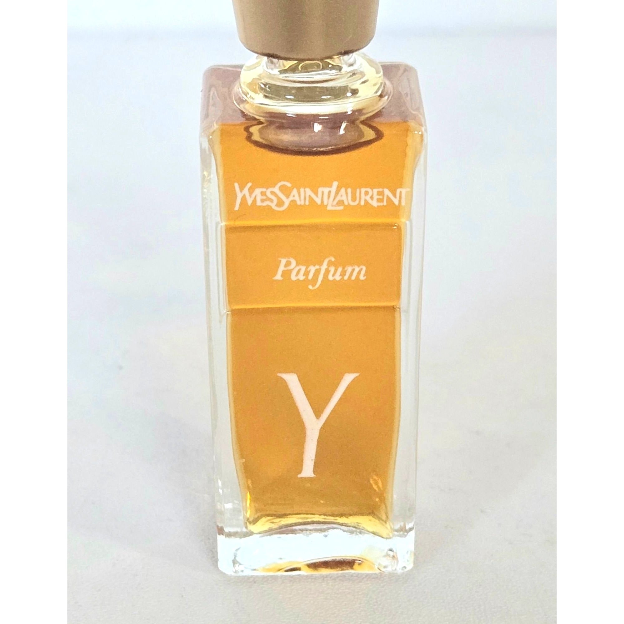 Yves Saint Laurent YSL "Y" Parfum Glass Bottle Vintage .31 Oz