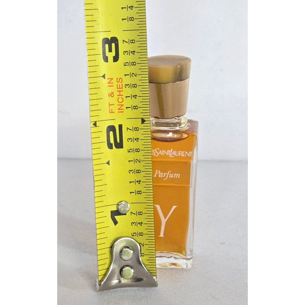 Yves Saint Laurent YSL "Y" Parfum Glass Bottle Vintage .31 Oz