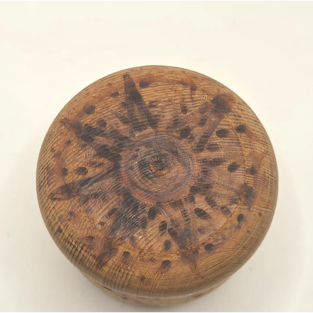 European Miniature Wooden Tea Set With Decorative Trinket Box, handcrafted
