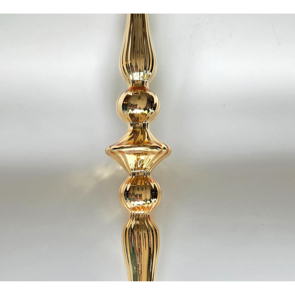 Raz Imports 12" Gold Long Ribbed Finial Style Ornament, Mercury Glass, Hand Blown