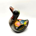 Hand-Painted Mexican Folk Art Duck Figurine 6" Tall Signed Tonala,Talavera