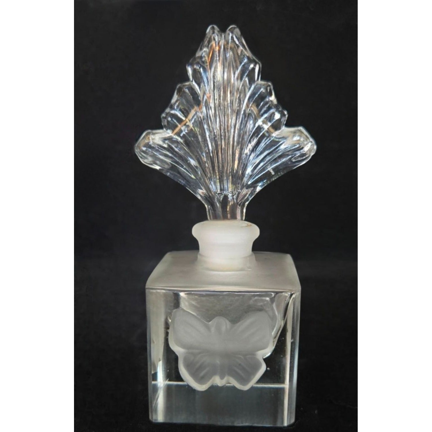 Vintage Crystal Butterfly Perfume Bottle