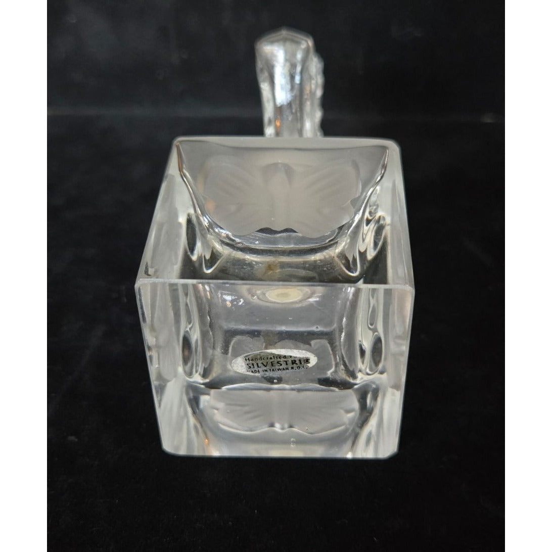 Vintage Crystal Butterfly Perfume Bottle