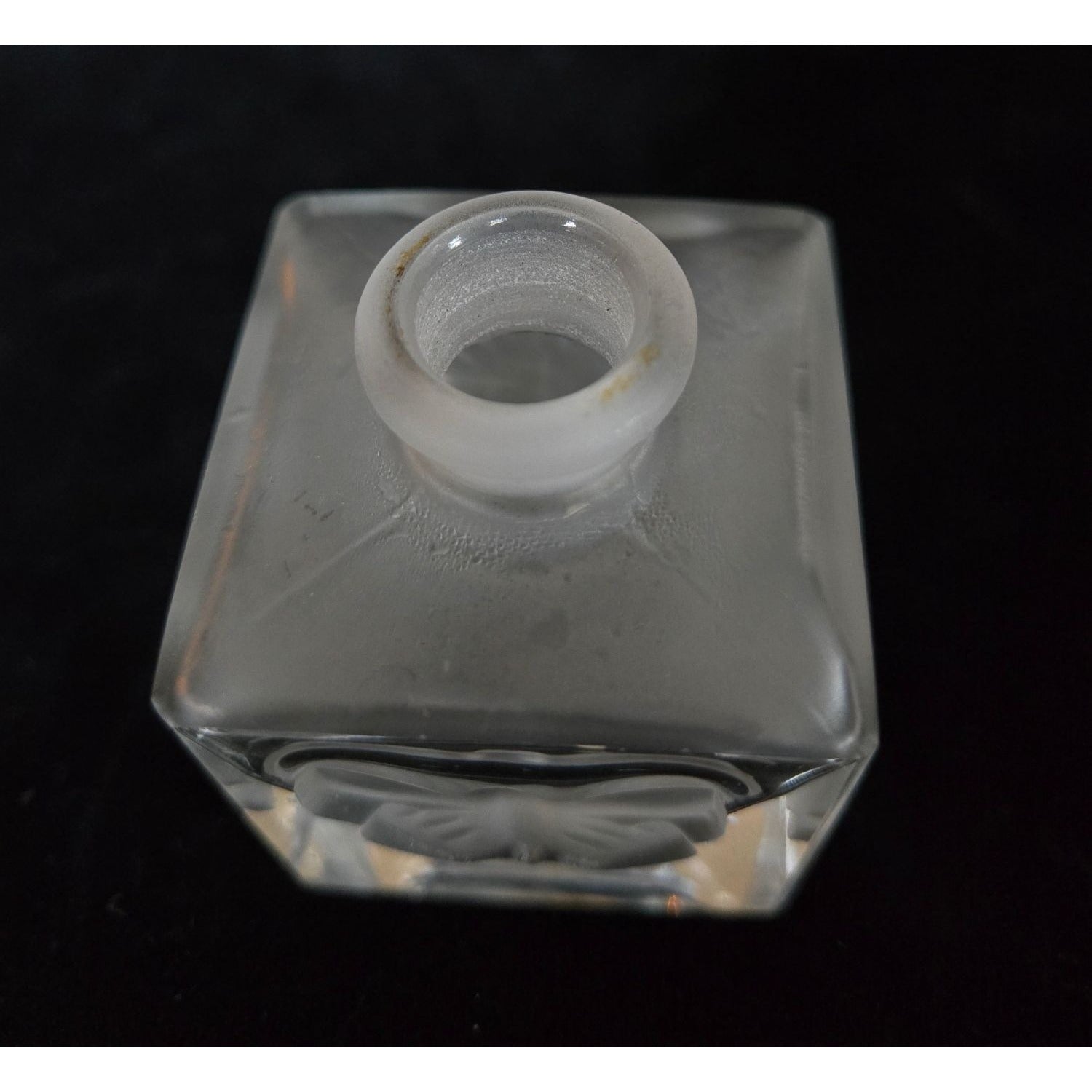 Vintage Crystal Butterfly Perfume Bottle