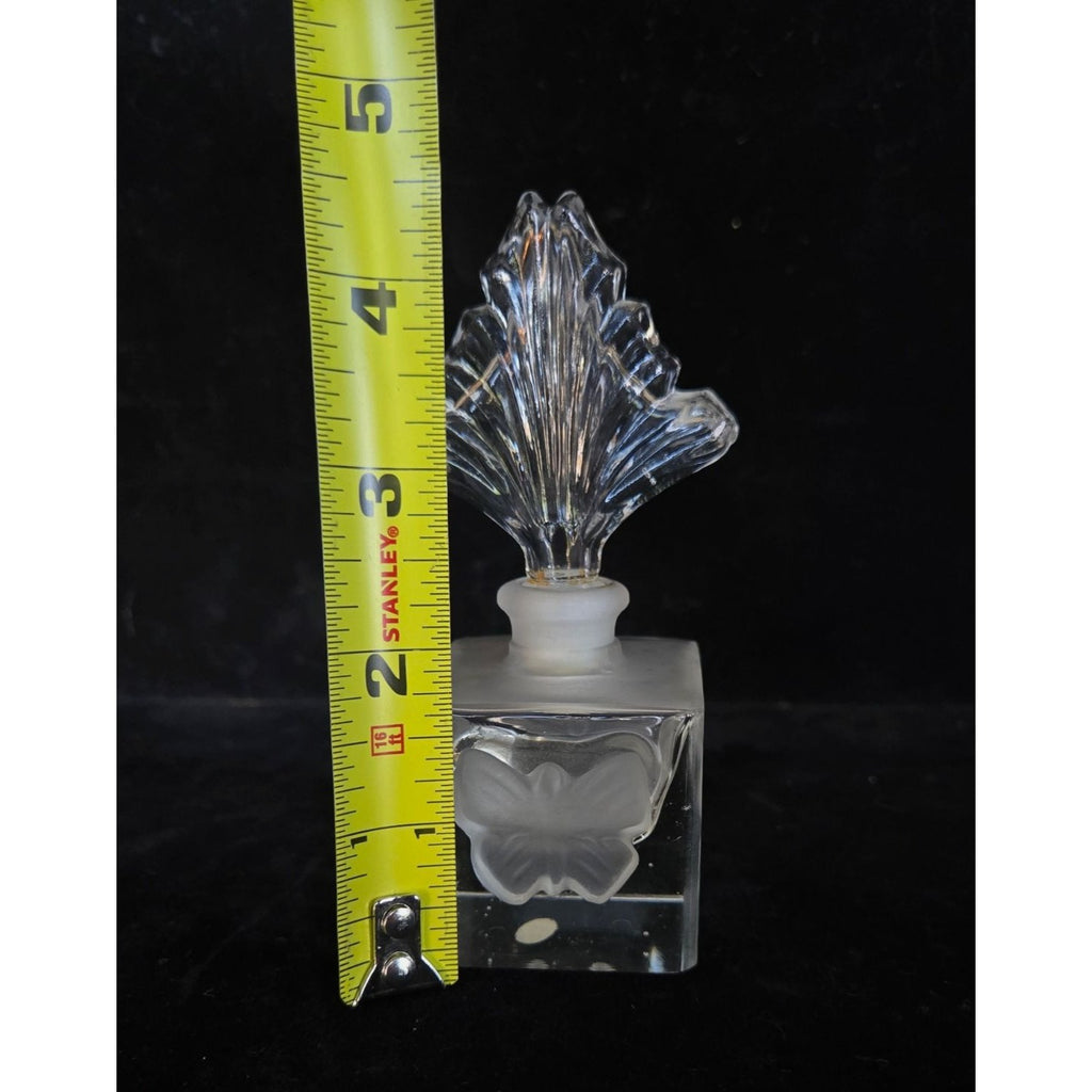 Vintage Crystal Butterfly Perfume Bottle