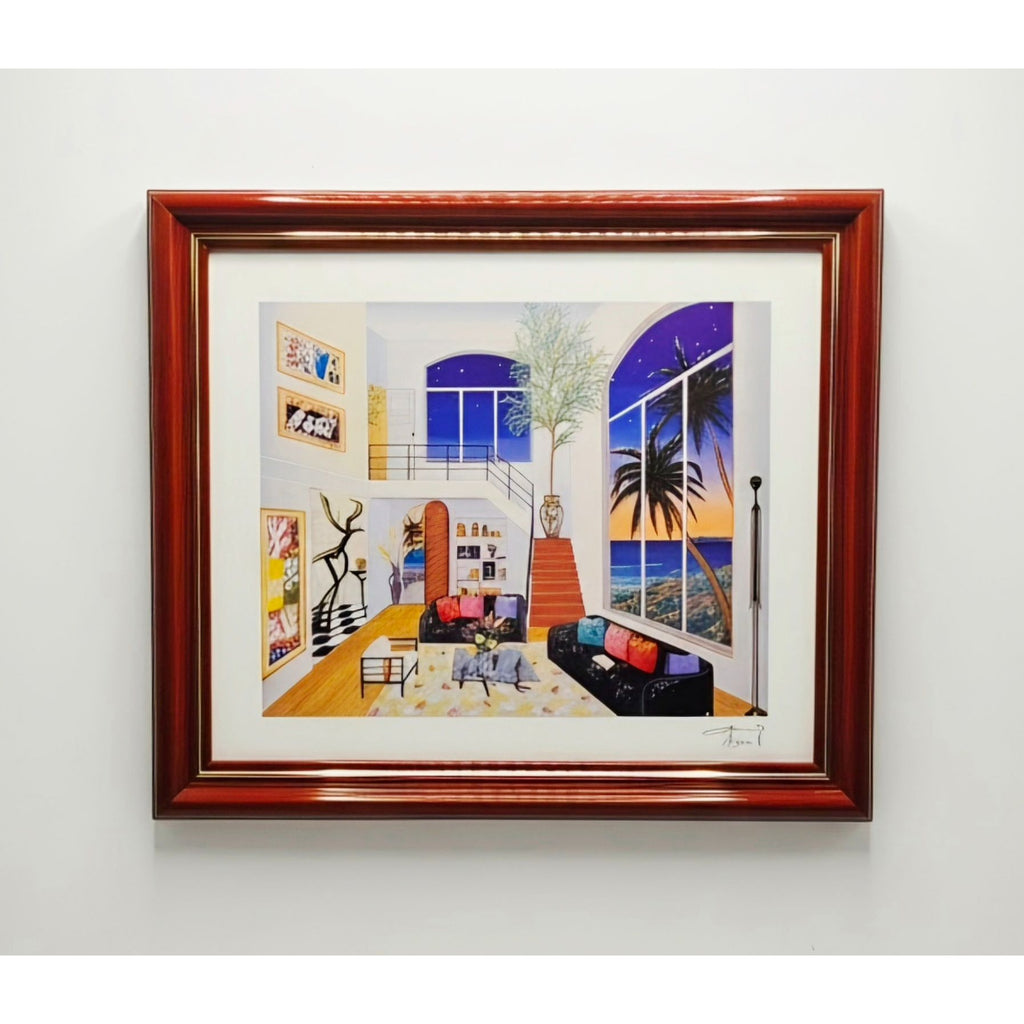 Fanch Parkwest Interior Colorful Framed Print Of Modern Ocean View