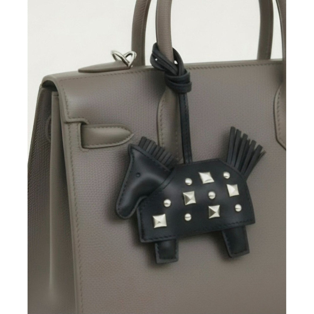 Horse handbag Charm Bag Charm purse Charm faux leather Silver Studs Strap