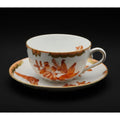 Herend Teacup, Hand Painted Fortuna Pattern, Rust Floral w/Butterfly