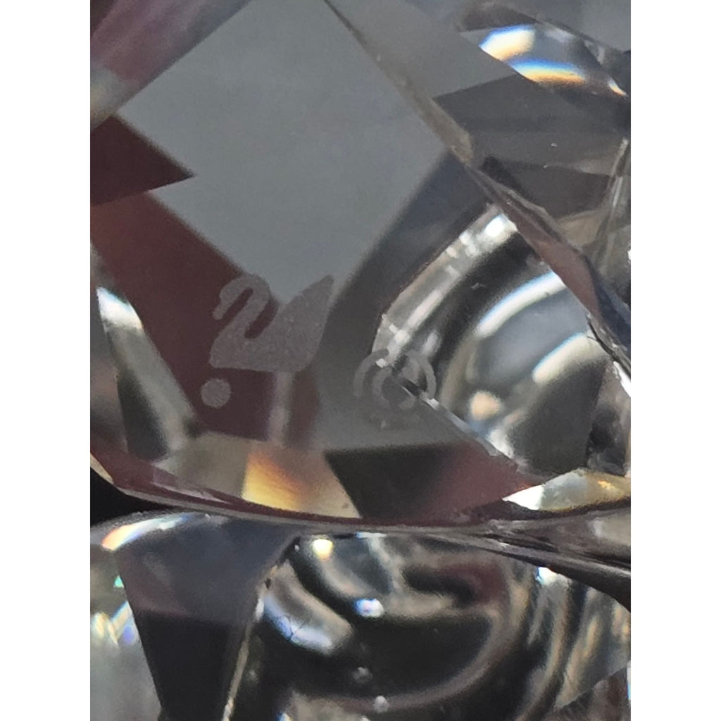 3.25 in. Swarovski Blossoming Rose Figure Figurine 2010 Clear Cut Crystal Retired Vintage