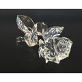 3.25 in. Swarovski Blossoming Rose Figure Figurine 2010 Clear Cut Crystal Retired Vintage