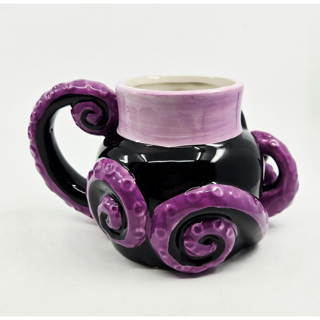 Disney Villains Ursula Sculpted Ceramic Mug Purple & Black 16 Oz