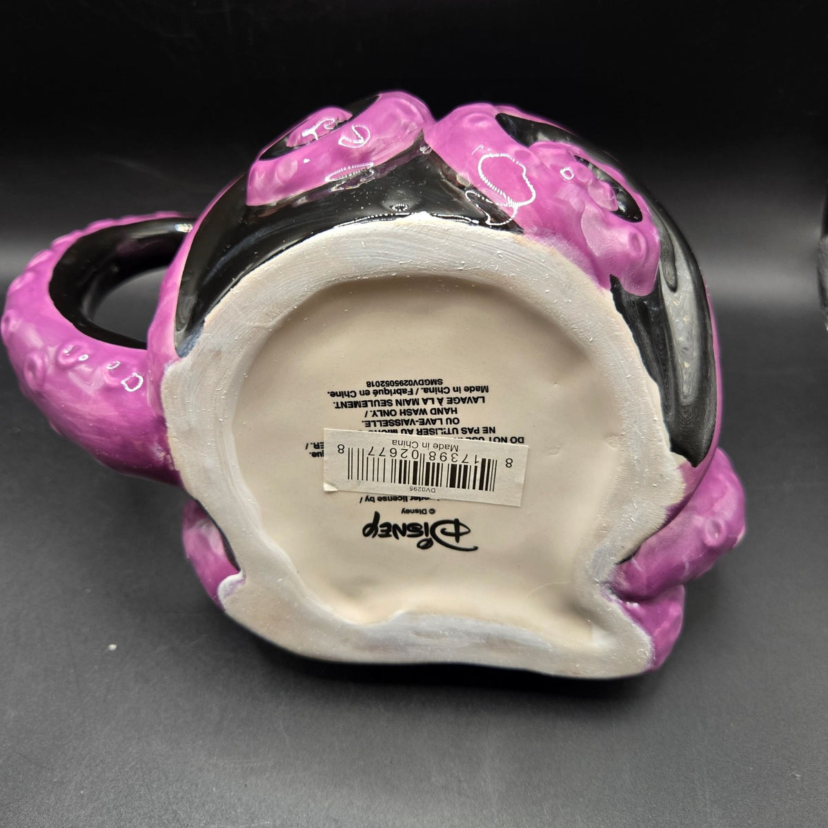 Disney Villains Ursula Sculpted Ceramic Mug Purple & Black 16 Oz