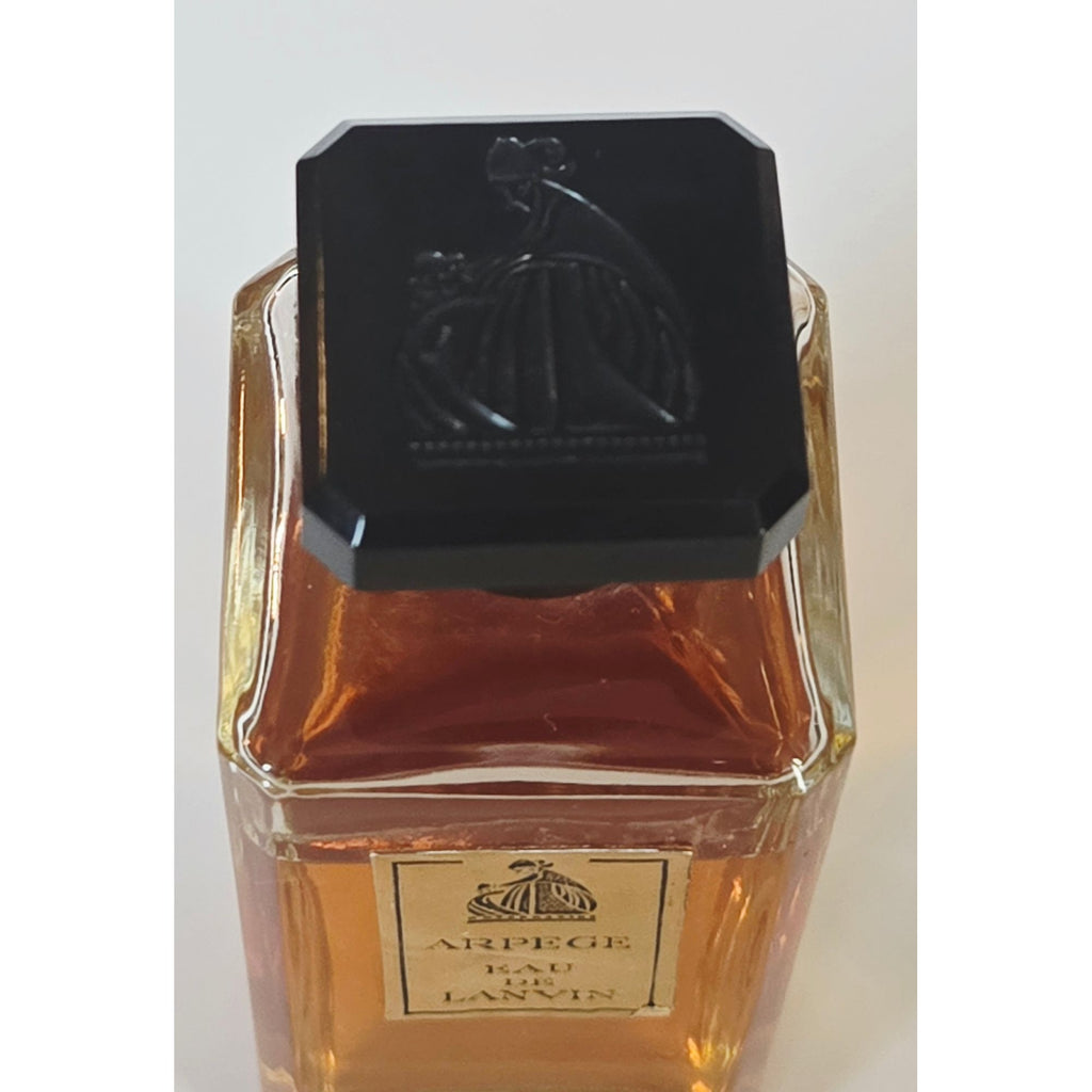 Arpege Eau De Lanvin 2 Fl Oz Perfume Vintage Glass Bottle With Black Cap