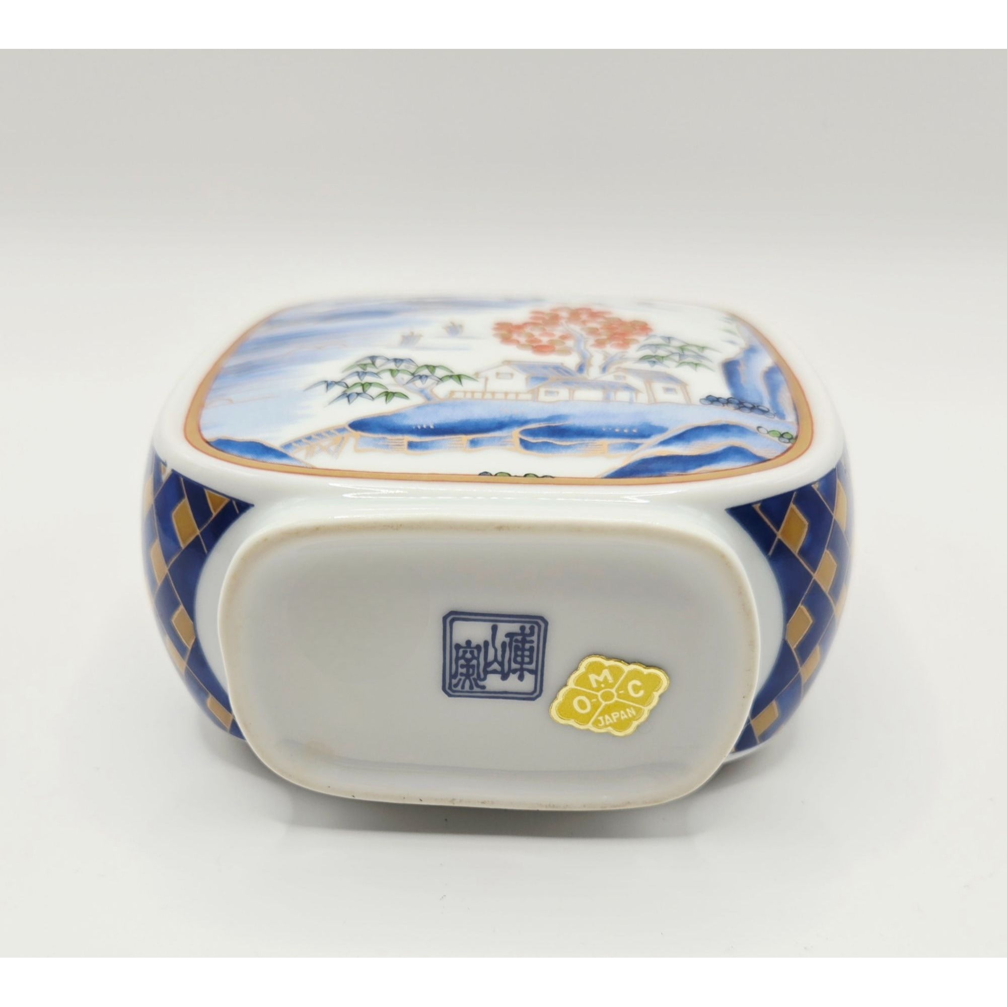 Hand-Painted Otagiri Japanese Porcelain Vase Scenic Design