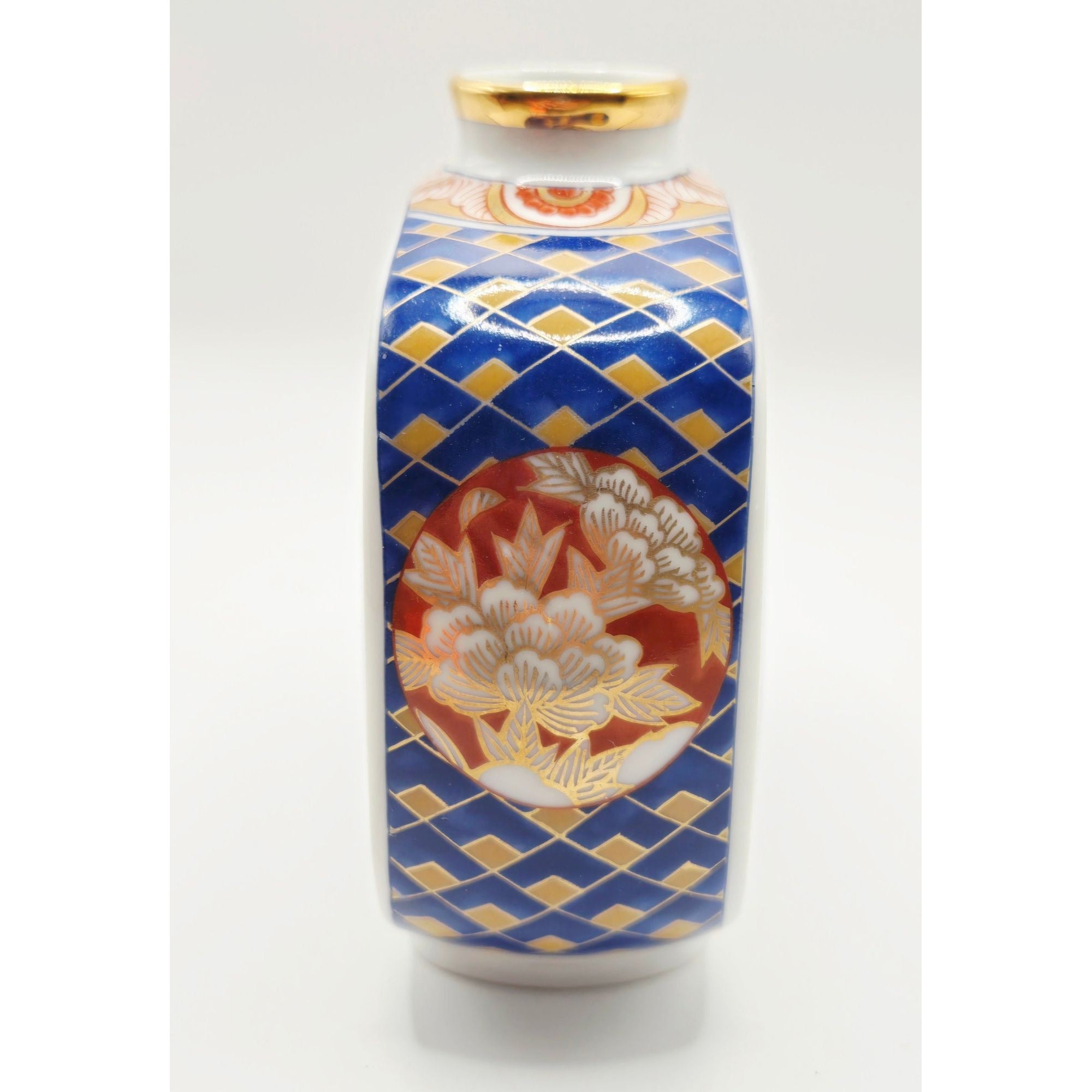 Hand-Painted Otagiri Japanese Porcelain Vase Scenic Design