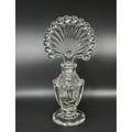 Art Deco Czech Glass Perfume Bottle w/ Large Fan Shaped Stopper  8"