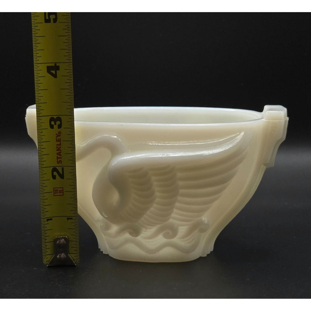 1930s Monax Glass Swan Bowl by Macbeth Evans,USA- Like Milk Glass