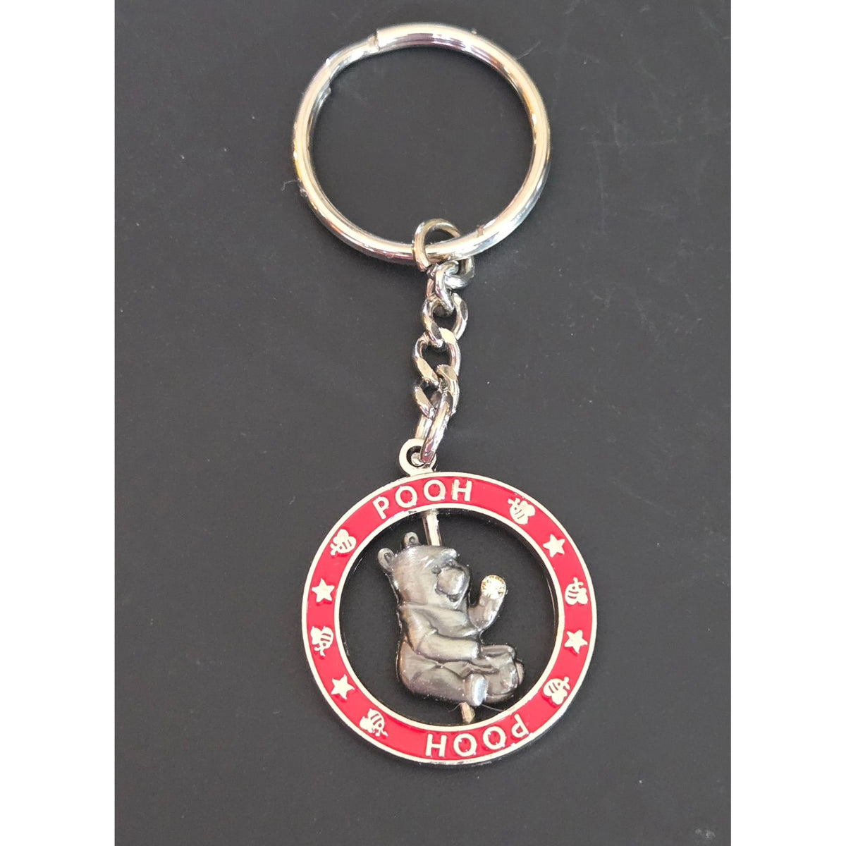 Winnie The Pewter Pooh Keychain Charm Disney Collectible Approx. 3 Inches