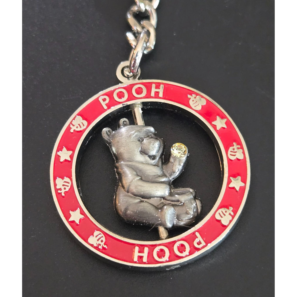 Winnie The Pewter Pooh Keychain Charm Disney Collectible Approx. 3 Inches