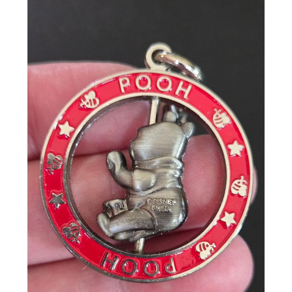 Winnie The Pewter Pooh Keychain Charm Disney Collectible Approx. 3 Inches