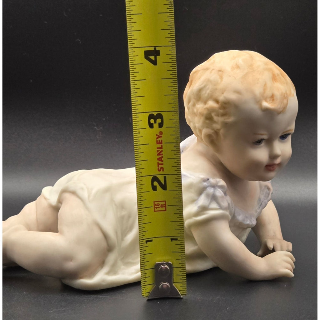 Porcelain Baby Piano Baby Figurine Vintage 1996 SCS Mark