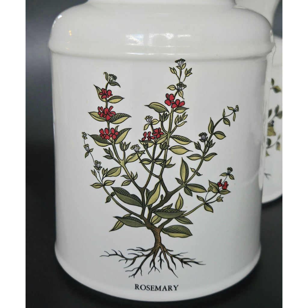 MCCOY Milk Jug Canister Set - Rosemary Laurel Thyme herb theme - floral Kitchen Storage With Lids