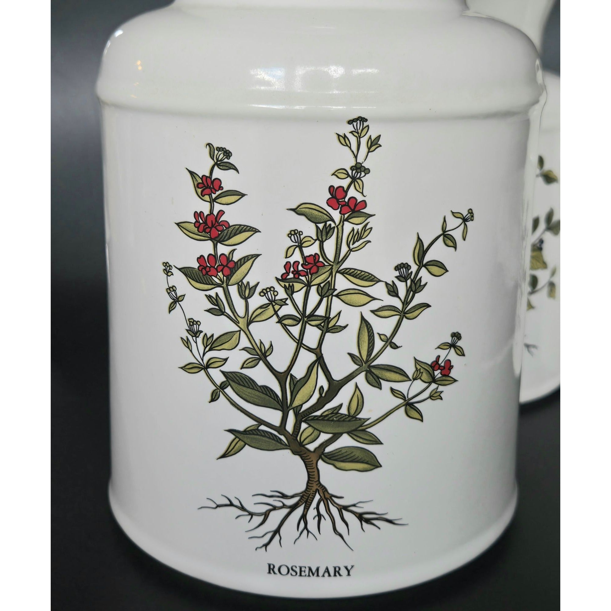 MCCOY Milk Jug Canister Set - Rosemary Laurel Thyme herb theme - floral Kitchen Storage With Lids