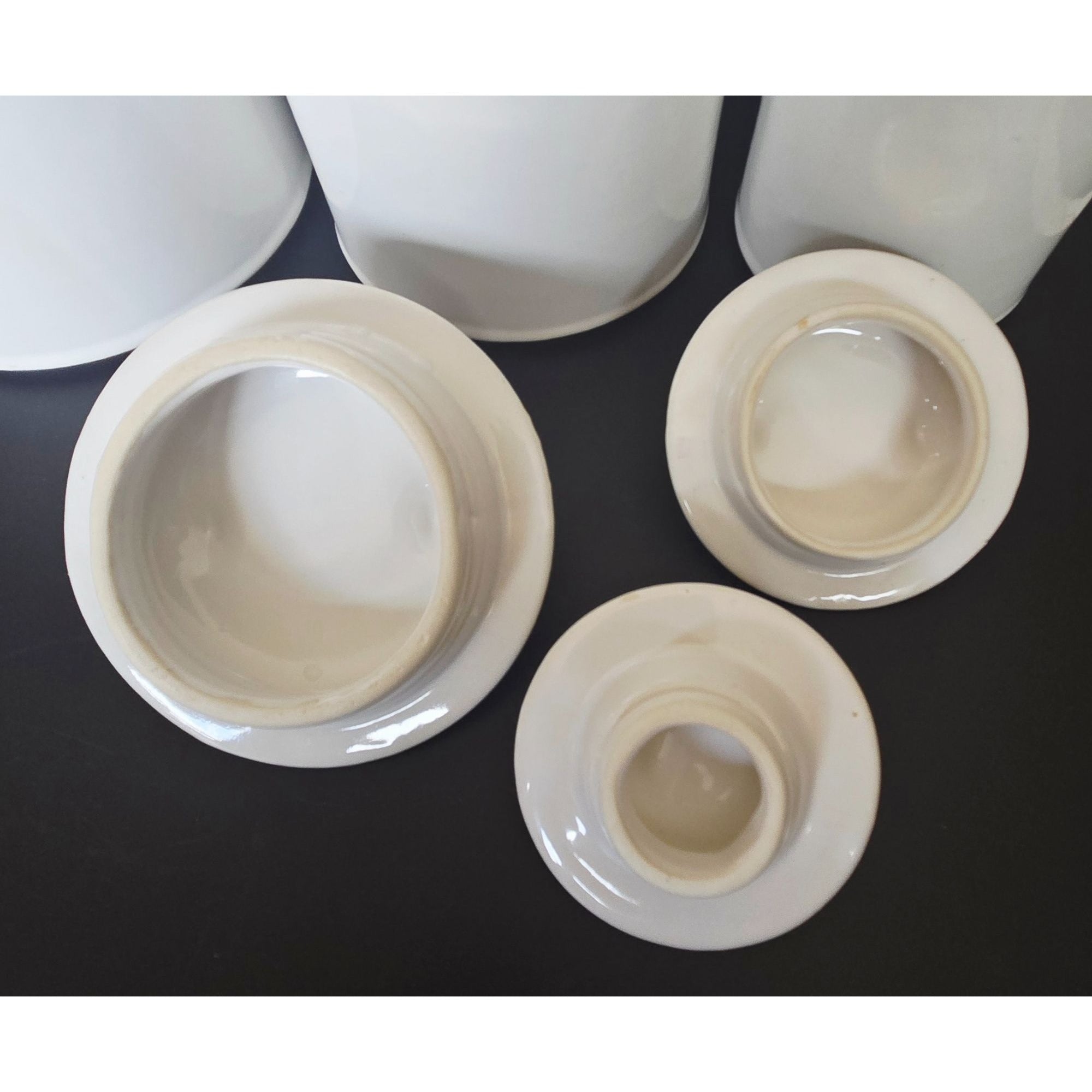 MCCOY Milk Jug Canister Set - Rosemary Laurel Thyme herb theme - floral Kitchen Storage With Lids