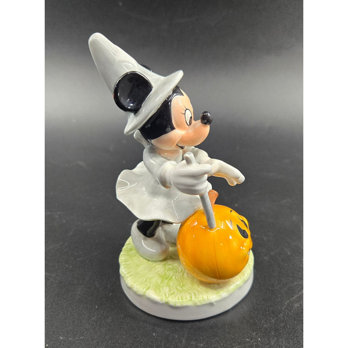 Disney Minnie Mouse Halloween Witch Figurin Hand Painted  Ceramic