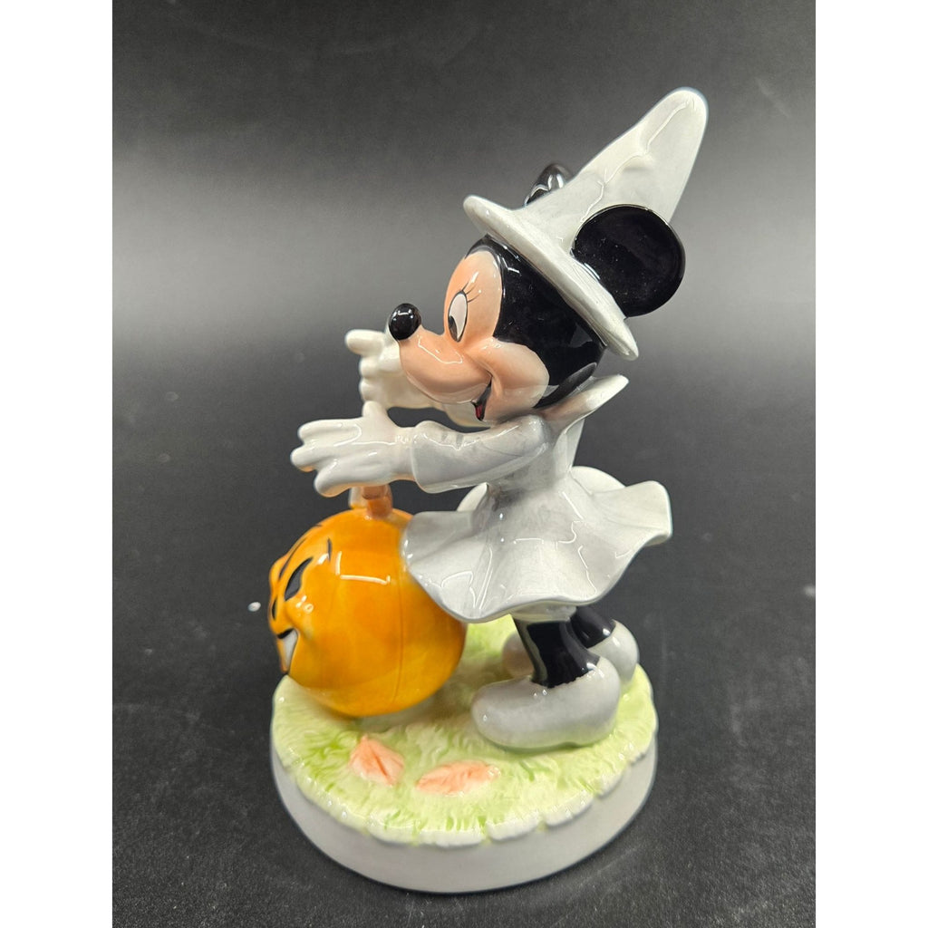 Disney Minnie Mouse Halloween Witch Figurin Hand Painted  Ceramic