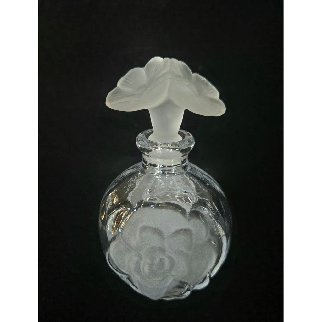 Glass Act Studio Perfume Bottle Frosted Flower Stopper & Florals