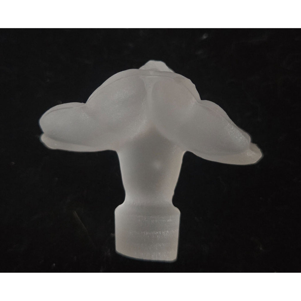 Glass Act Studio Perfume Bottle Frosted Flower Stopper & Florals