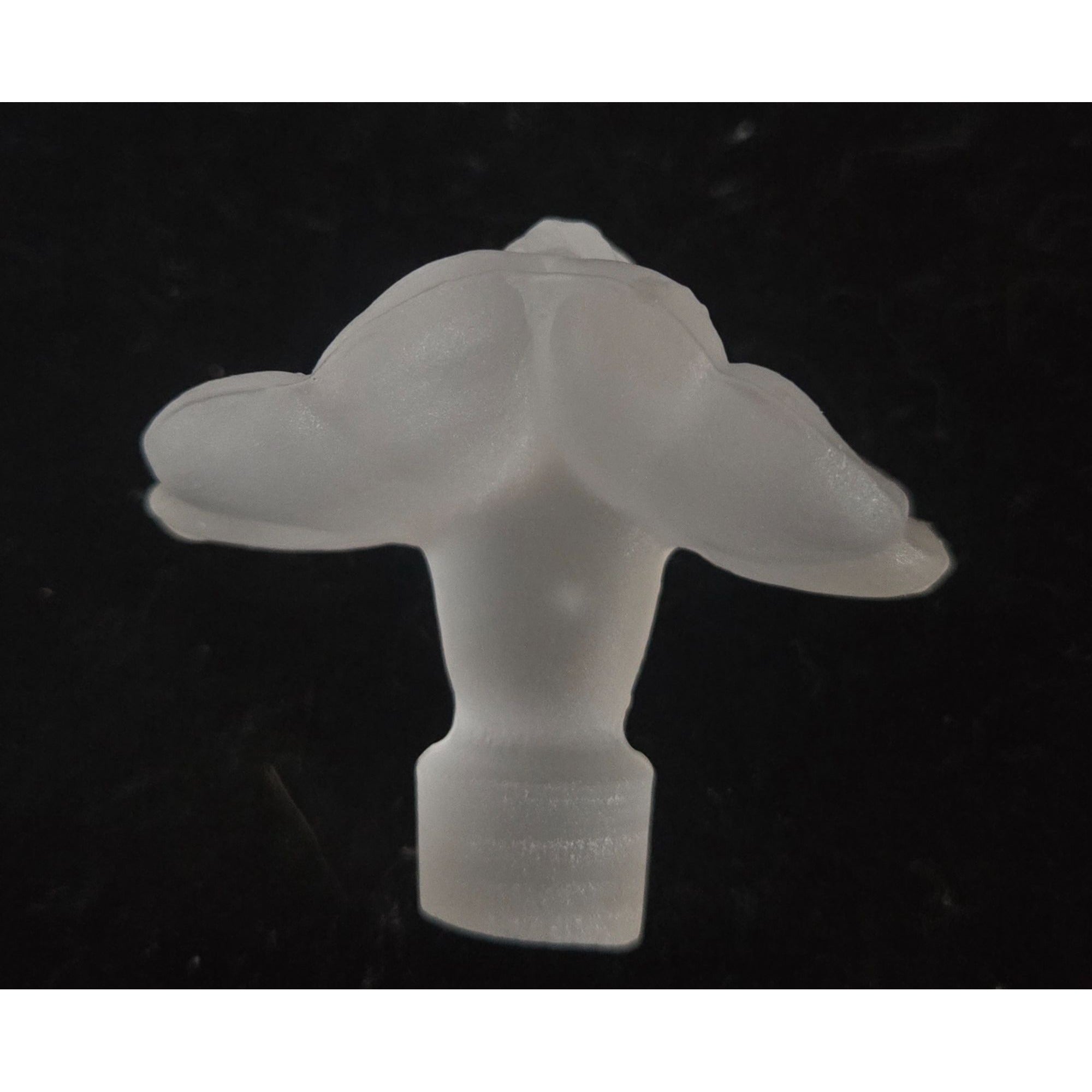 Glass Act Studio Perfume Bottle Frosted Flower Stopper & Florals