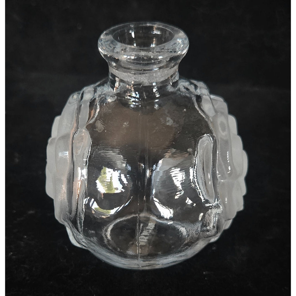 Glass Act Studio Perfume Bottle Frosted Flower Stopper & Florals